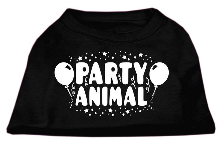 Party Animal Screen Print Shirt Black Med